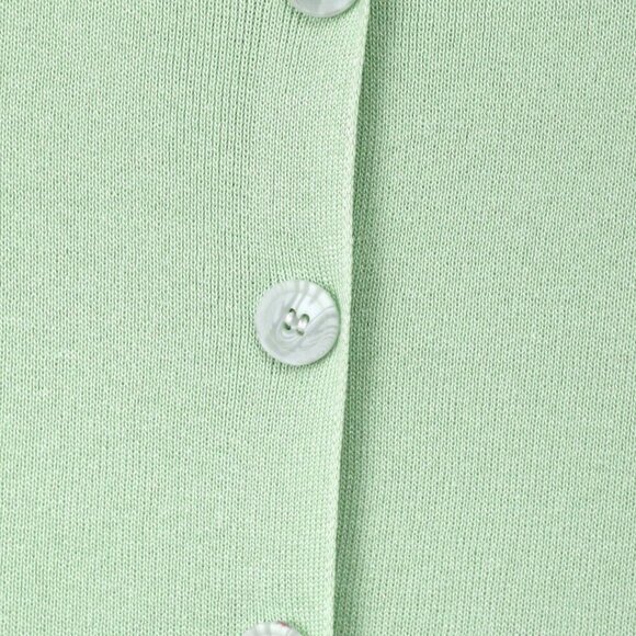 Mint Green Casual Women's knit button detailed Pullover mini dress - Picture 5 of 11